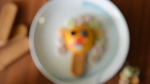 Funny meal for children Stock Footage 40956759