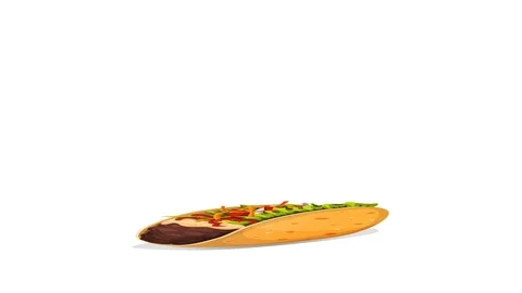 Funny Mexican Tacos Background Stock Footage 114218593
