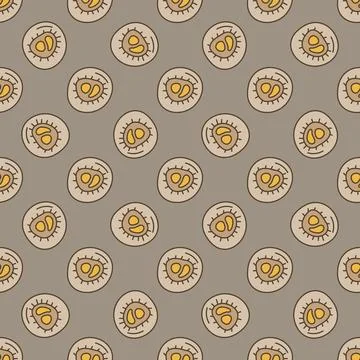 Funny Microbe vector concept colored modern seamless pattern Stock Illustration