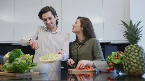 Funny moments in the kitchen Stock Footage 99941661
