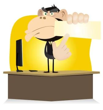 Funny monkey boss Stock Illustration
