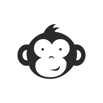 Funny Monkey Face 스톡 일러스트