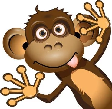Funny monkey Stock Illustration