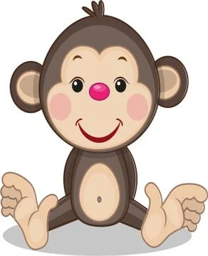 Funny monkey Stock Illustration