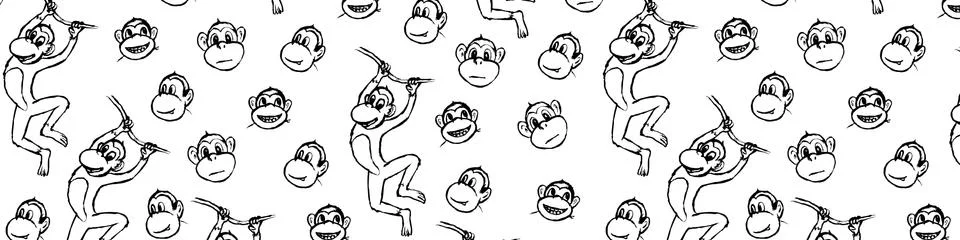 Funny monkey illustration 스톡 일러스트