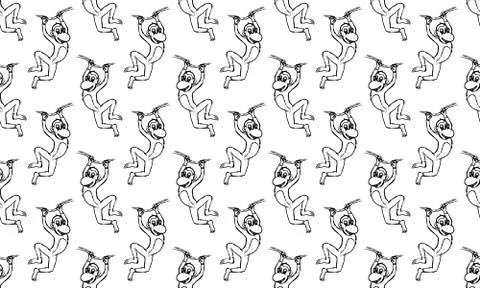 Funny monkey illustration Stock Illustration