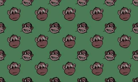 Funny monkey illustration Illustrazione stock
