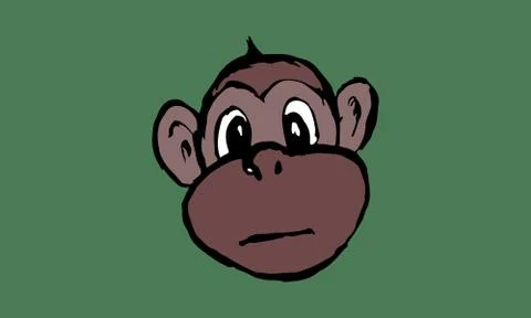 Funny monkey illustration Stock Illustration