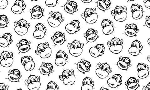 Funny monkey illustration Stock Illustration
