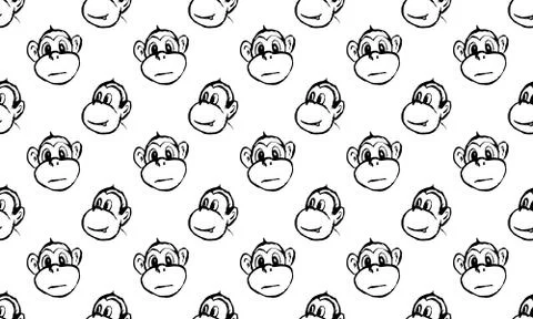 Funny monkey illustration Illustrazione stock