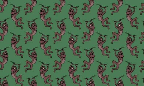 Funny monkey illustration Stock Illustration