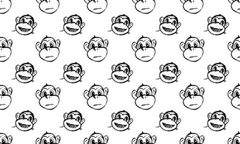 Funny monkey illustration Stock Illustration