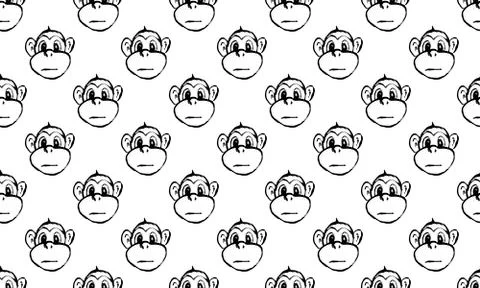 Funny monkey illustration Stock Illustration