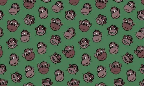 Funny monkey illustration Illustrazione stock