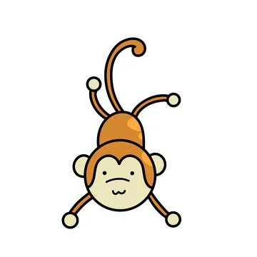 Funny monkey illustration Stock Illustration