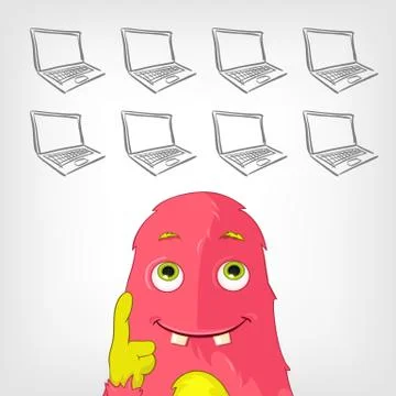 Funny Monster. Stock Illustration