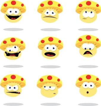 Funny mushroom Stock Illustration