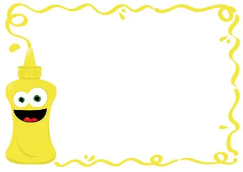 Funny Mustard Frame Stock Illustration