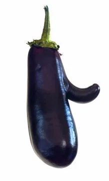 Funny mutant eggplant Stock-Fotos