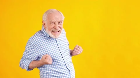 Funny nice glad impressed man unbelievable victory Video stock 161223751