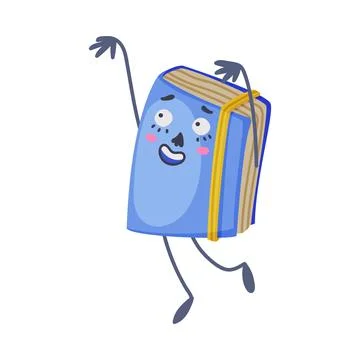 Funny Notepad as Office Supply Humanized Character Vector Illustration Stock Illustration
