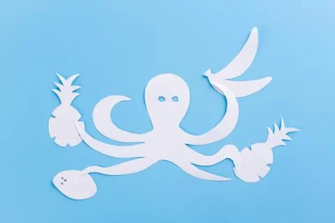 Funny octopus character Stock Photos
