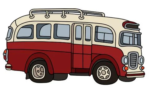 Funny old bus Stock Illustration