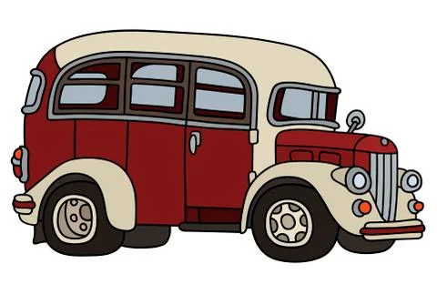 Funny old bus Stock Illustration