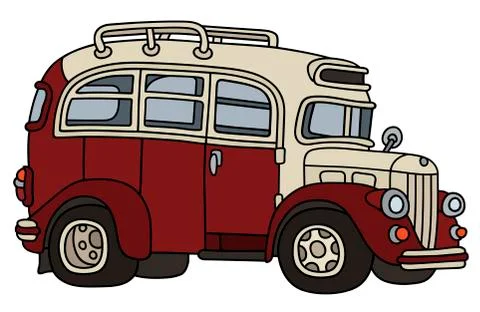 Funny old bus Stock Illustration