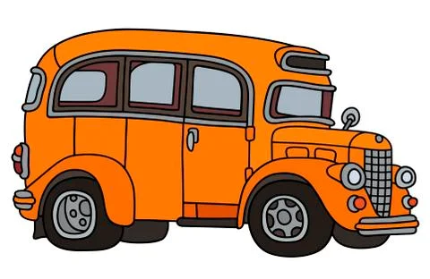 Funny old bus Stock Illustration