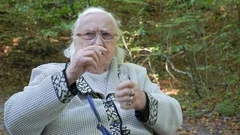 Funny old lady in a wheelchair is drinki... | Stock Video | Pond5 Funny old lady in a wheelchair is drinki... | Stock Video | Pond5