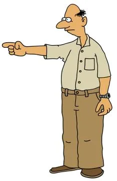 Funny old man Stock Illustration