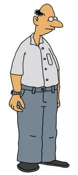 Funny old man Stock Illustration