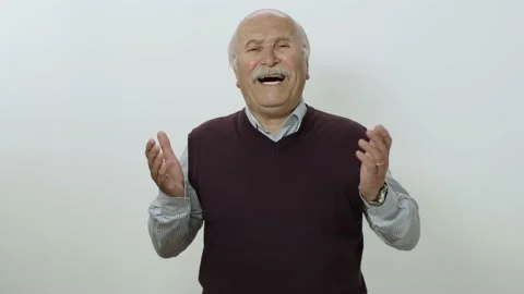 funny old man laughing