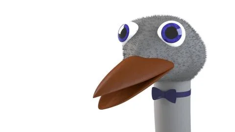 Funny Ostrich head Stock Illustration