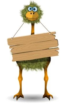 Funny ostrich Stock Illustration