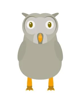 Funny owl character Stock Illustration