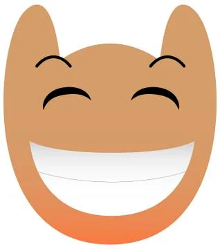 Funny owl face of a set with big eyes. Happy Kawaii Emoji. Icon Stock Illustration