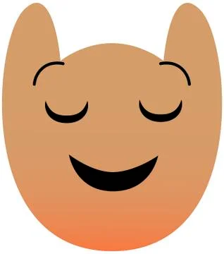 Funny owl face of a set with big eyes. Peaceful Kawaii Emoji. Icon Ilustración de archivo