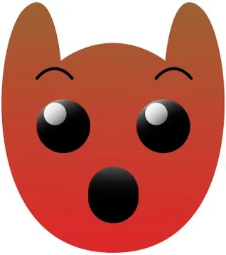 Funny owl face of a set with big eyes. Angry Surprised Kawaii Emoji. Icon Illustrazione stock