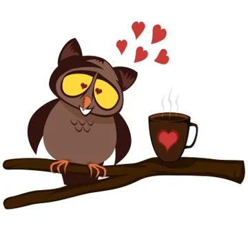 Funny owl Stock Illustration