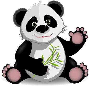 Funny panda Stock Illustration