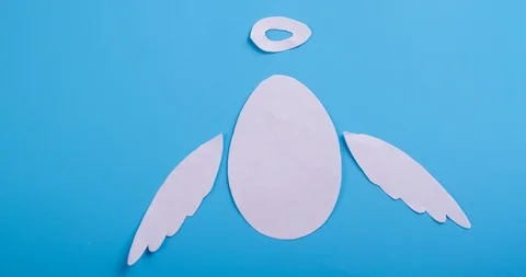 Funny paper egg character Stock Footage 115272178