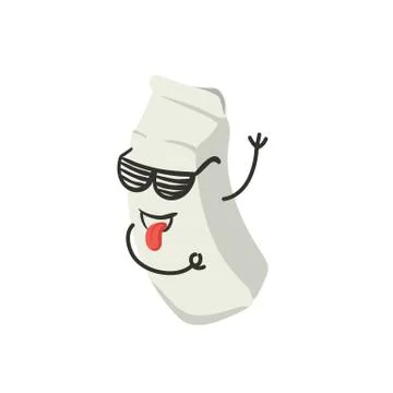 Funny paper tetrapack Stock Illustration