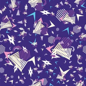 Funny pattern, memphis style. Stock Illustration