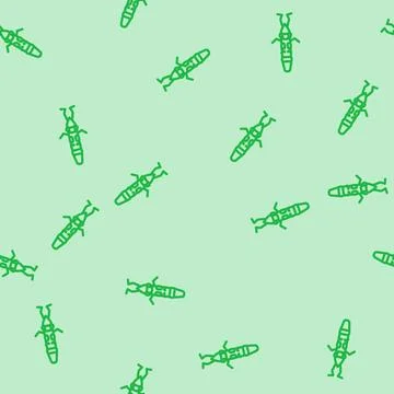 Funny pen character line vector seamless pattern Stock Illustration