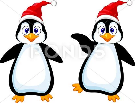 Funny penguin cartoon Stock Illustration