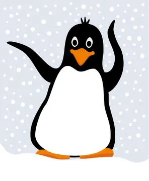 Funny penguin Stock Illustration