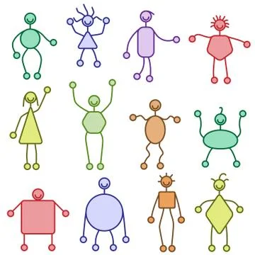 Funny people Stock Illustration