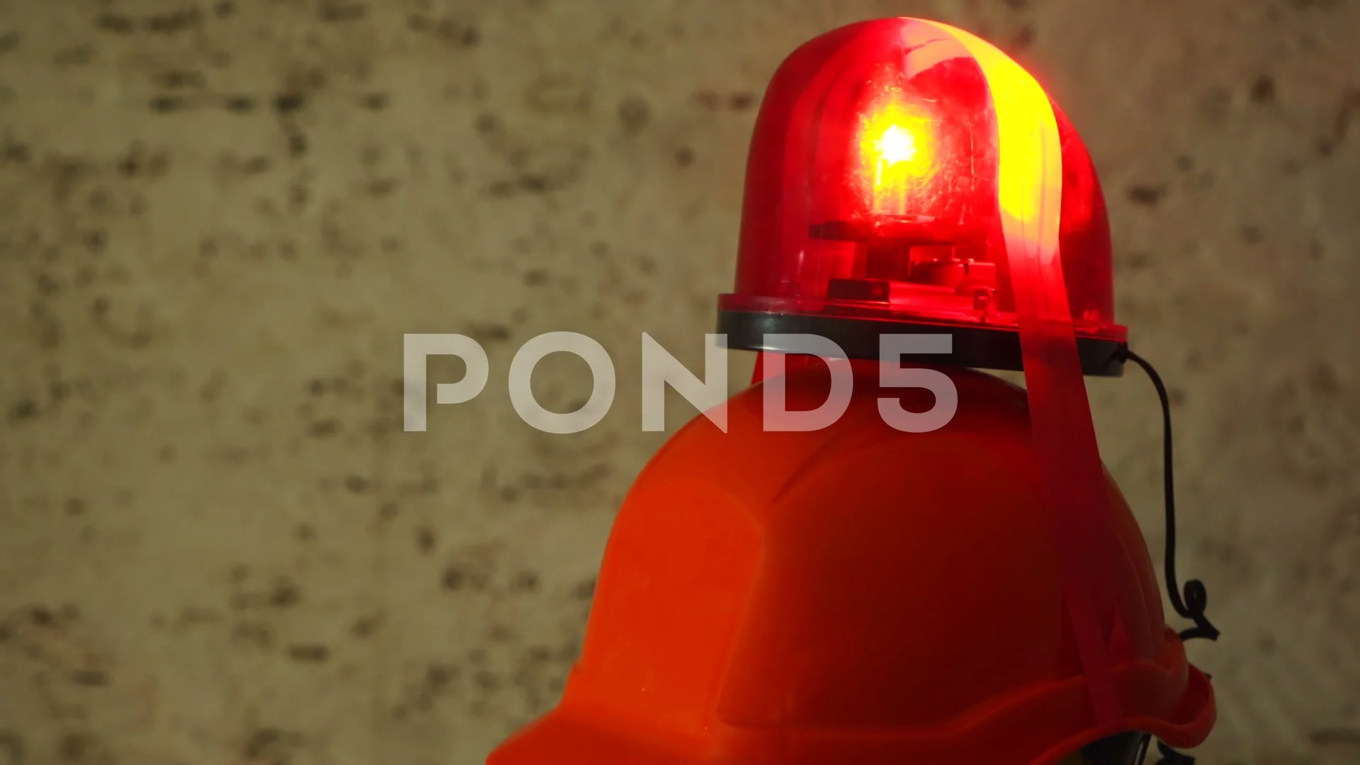 helmet with flashing light and siren